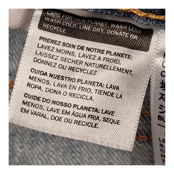 NEW Levi's 511 Blue Denim Cut Off Jean Shorts 11" Waist 34 Light Wash Jorts - Picture 12 of 16